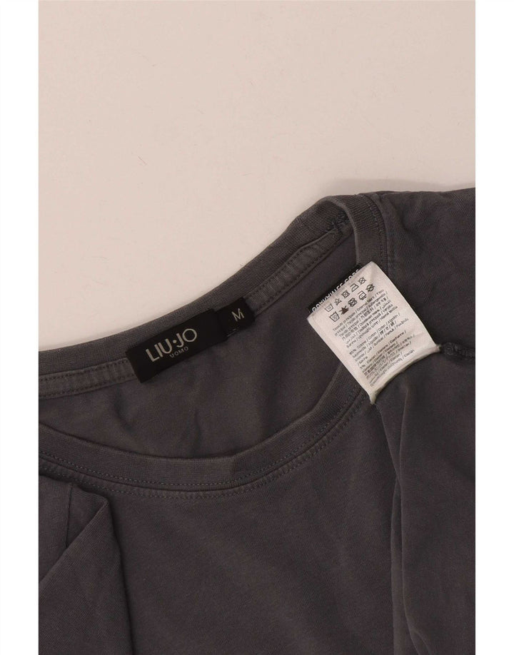 Liu Jo Mens T-Shirt Top Medium Grey Cotton