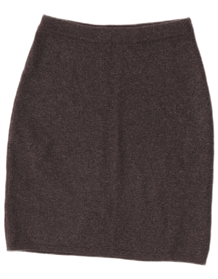 Vintage Womens Knit Pencil Skirt W26 Small Grey
