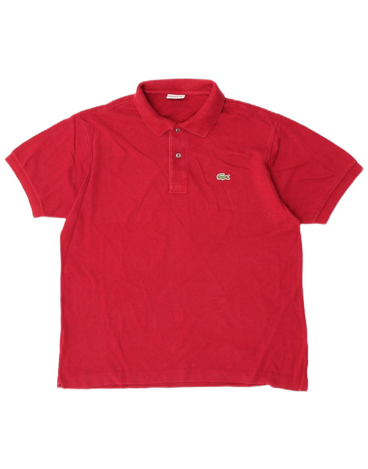 Lacoste Mens Polo Shirt Size 5 Large Red Cotton