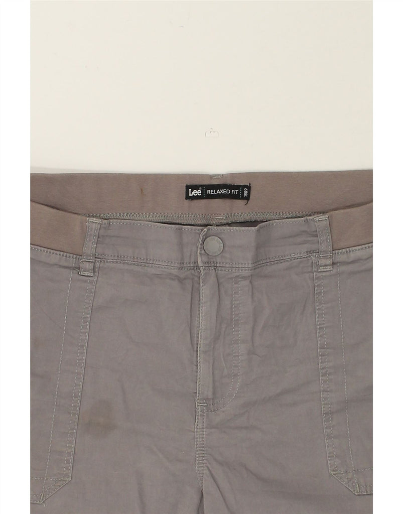 LEE Womens Relaxed Fit Cargo Cropped Trousers W38 L25 Grey | Vintage Lee | Thrift | Second-Hand Lee | Used Clothing | Messina Hembry 