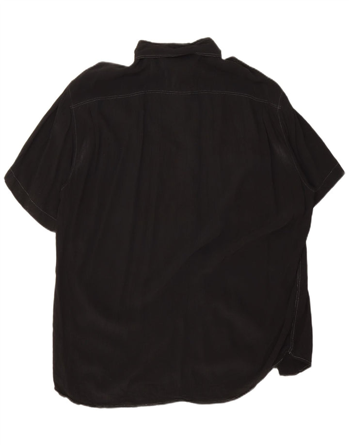 Cacharel Mens Tall Short Sleeve Shirt XL Black