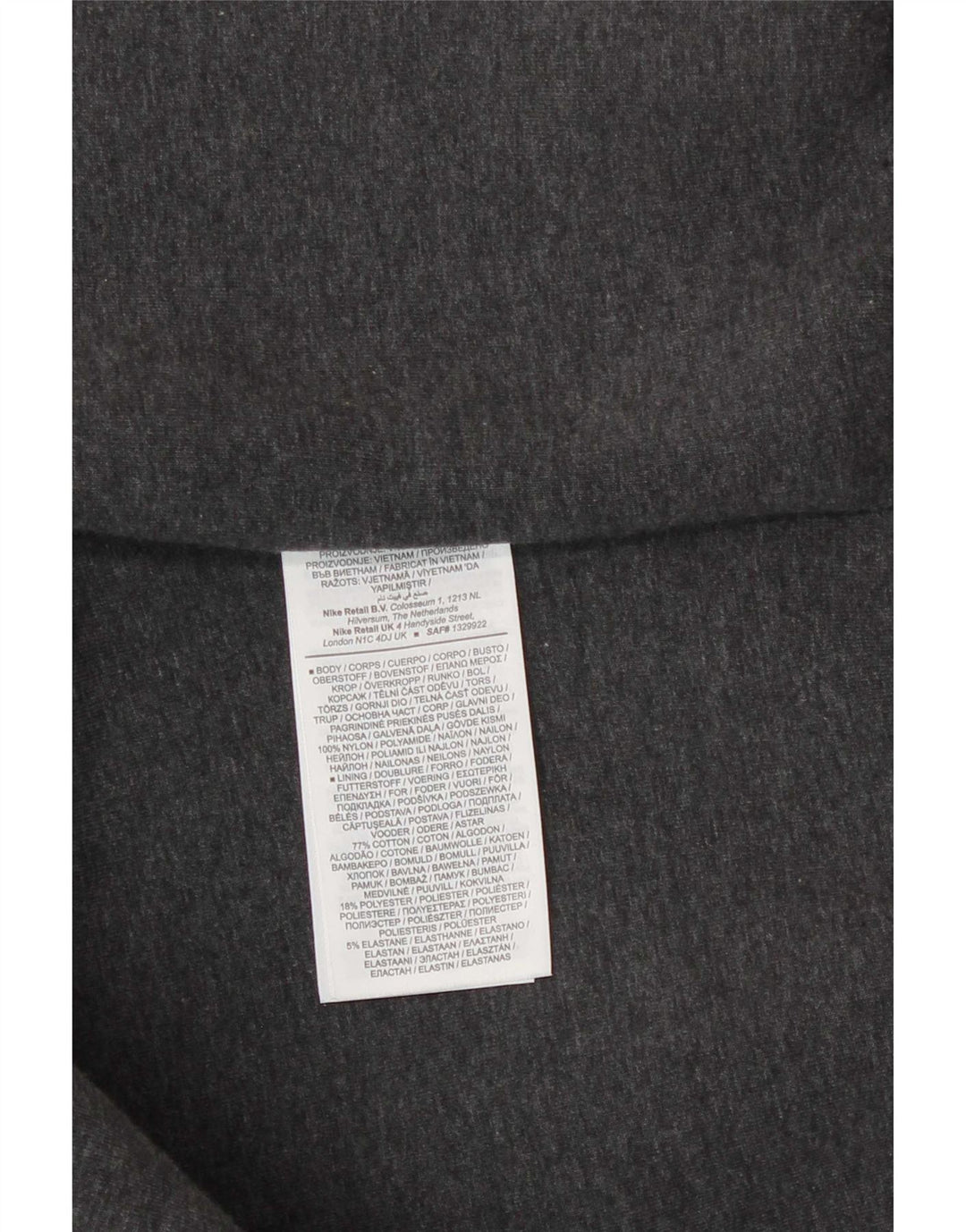 Nike Mens Padded Gilet UK 38 Medium Black Nylon