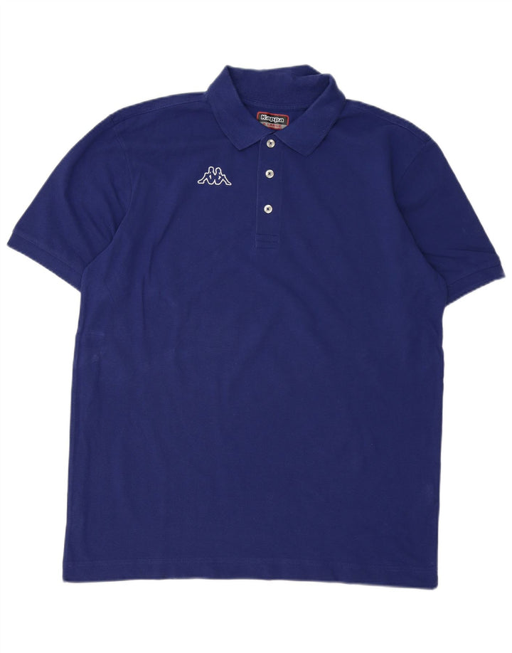 Kappa Mens Graphic Polo Shirt XL Blue Cotton