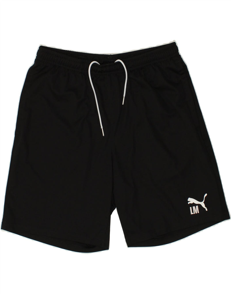PUMA Mens Sport Shorts Large Black Polyester | Vintage Puma | Thrift | Second-Hand Puma | Used Clothing | Messina Hembry 