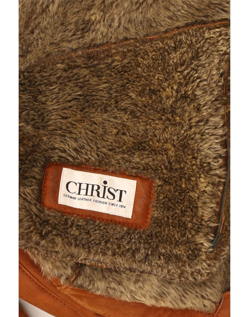 CHRIST Mens Shearling Jacket IT 52 XL Brown Shearling Vintage Christ and Second-Hand Christ from Messina Hembry 