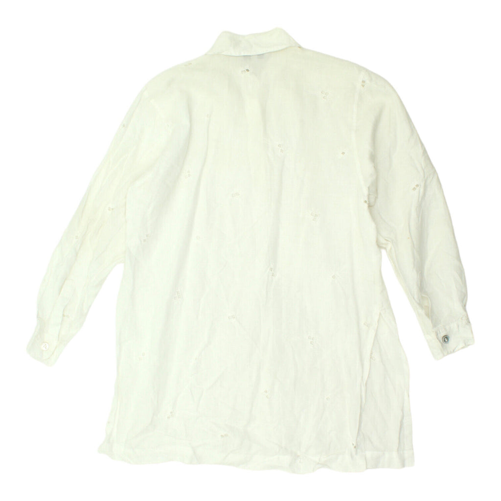 Gianfranco Ferre Womens White Button Up Blouse Shirt | Vintage High End Designer | Vintage Messina Hembry | Thrift | Second-Hand Messina Hembry | Used Clothing | Messina Hembry 