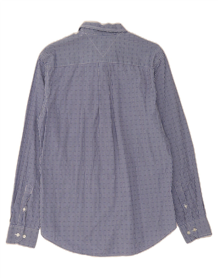 TOMMY HILFIGER Mens Custom Fit Shirt Medium Blue Check Cotton Vintage Tommy Hilfiger and Second-Hand Tommy Hilfiger from Messina Hembry 
