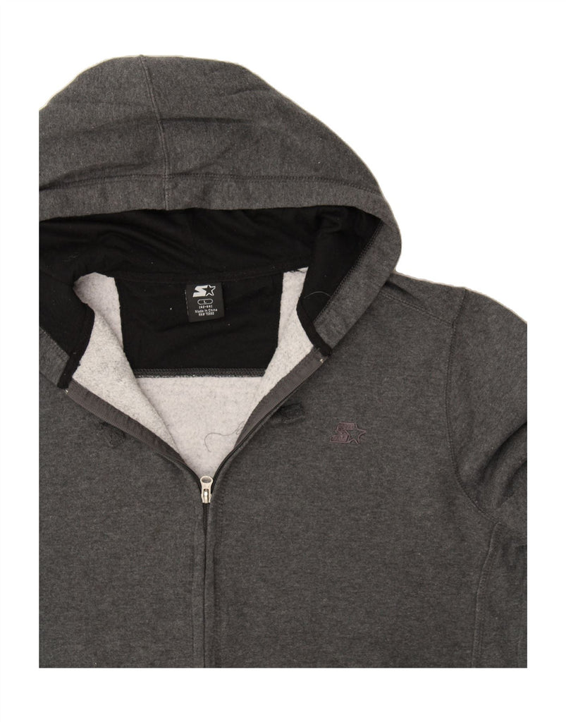 STARTER Mens Zip Hoodie Sweater Size 44/44 Large Grey Cotton Vintage Starter and Second-Hand Starter from Messina Hembry 