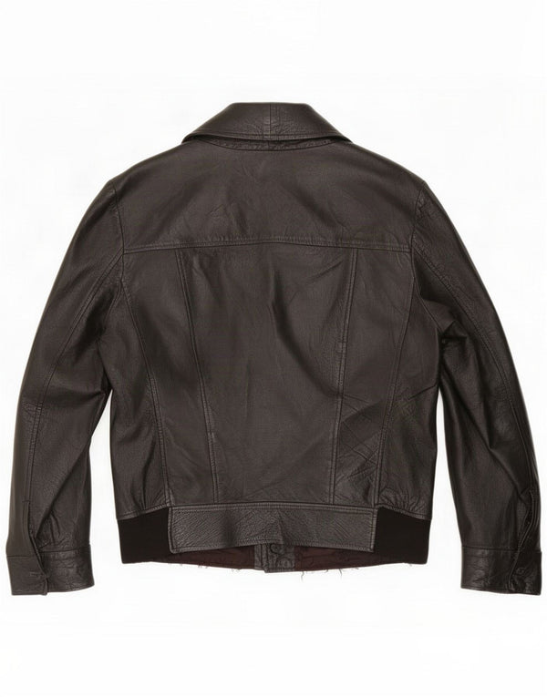 Vintage Mens Leather Jacket UK 38 Medium Black