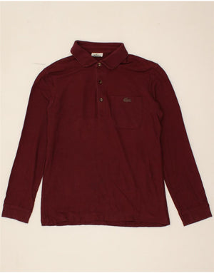 Mens burgundy long sleeve polo best sale