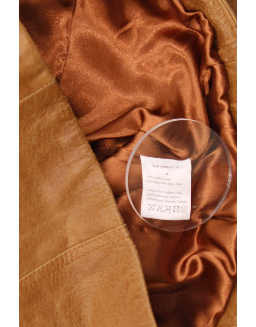Blend Womens 3 Button Leather Blazer Jacket EU 38 Medium Brown