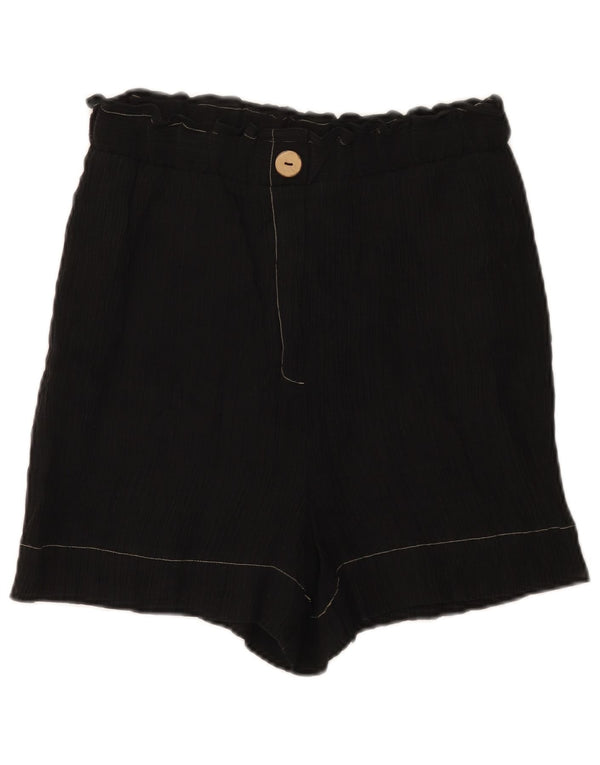 Zara Womens High Waist Casual Shorts Small W26 Black
