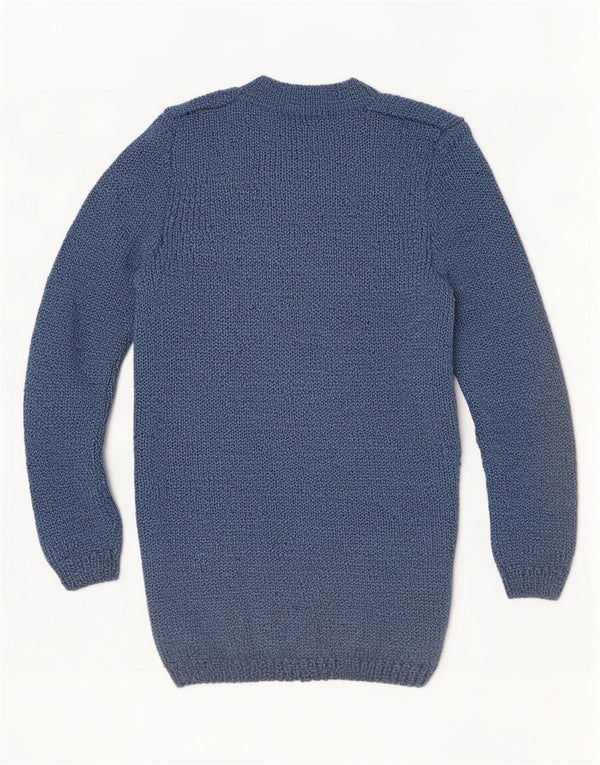 Vintage Womens Crew Neck Jumper Sweater UK 10 Small Blue
