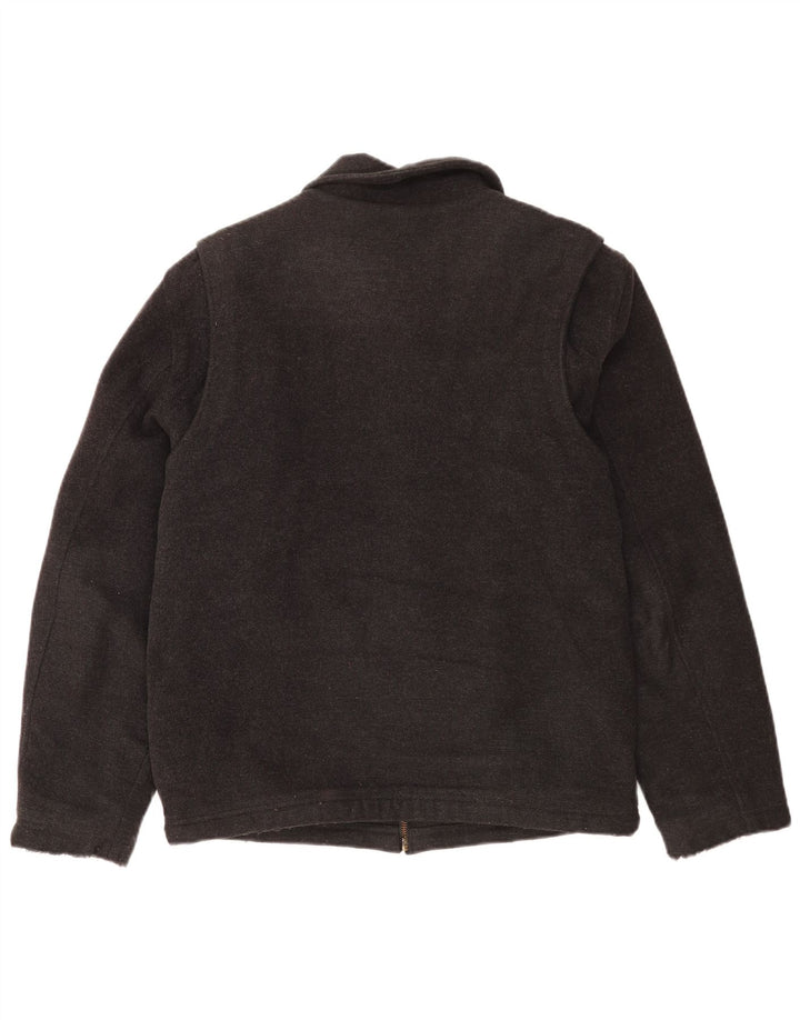 L.L.Bean Mens Bomber Jacket UK 36 Small Grey Wool
