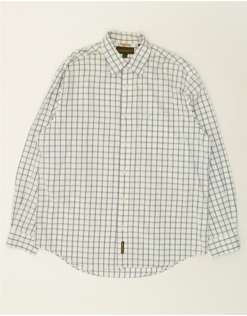 TIMBERLAND Mens Shirt Large White Check Cotton | Vintage Timberland | Thrift | Second-Hand Timberland | Used Clothing | Messina Hembry 