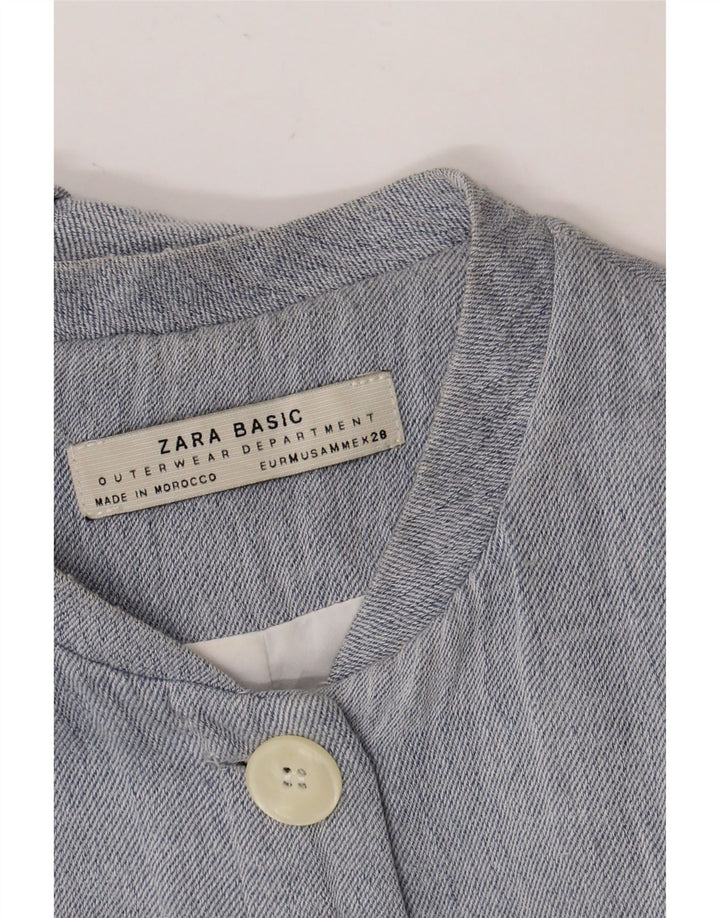 Zara Womens Overcoat UK 14 Medium Blue