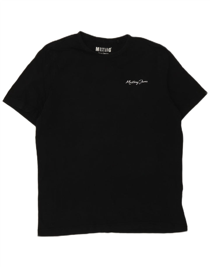 Mustang Mens T-Shirt Top Large Black
