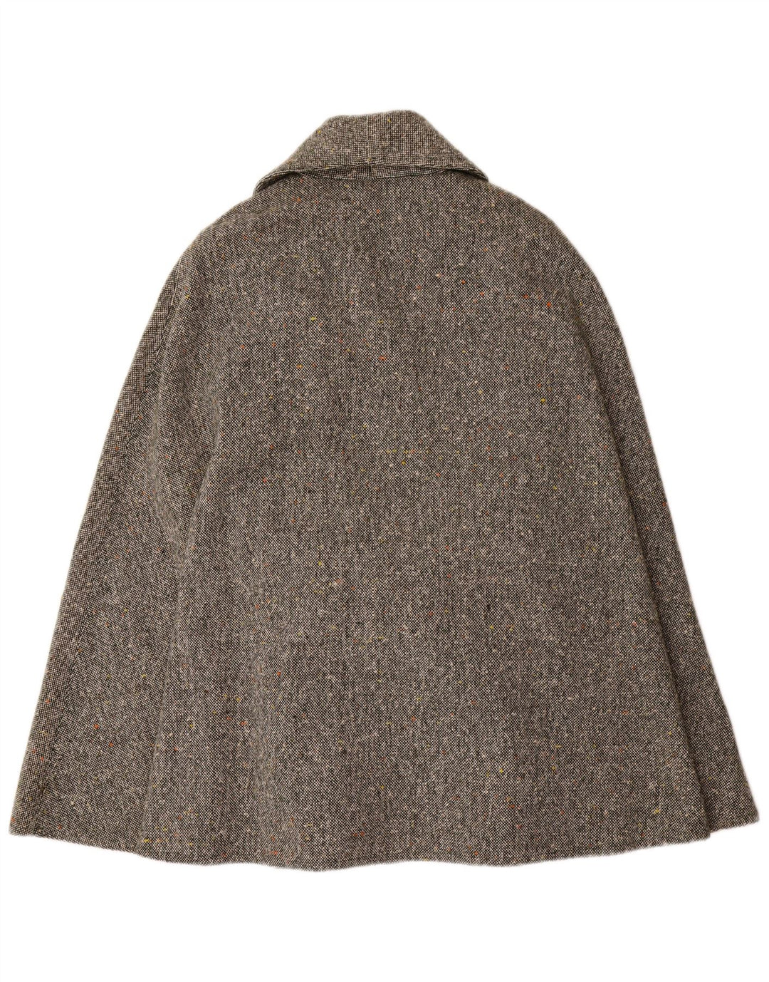 Vintage Womens Cape Coat IT 44 Medium Grey Flecked