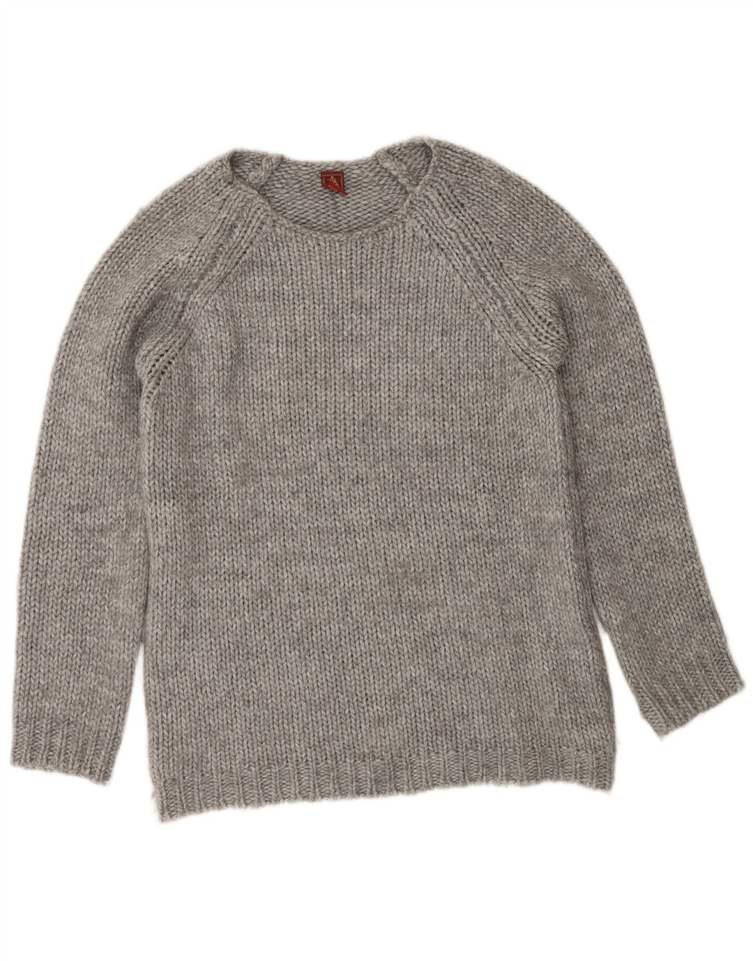 Dondup Womens Boat Neck Jumper Sweater UK 14 Medium Grey Wool