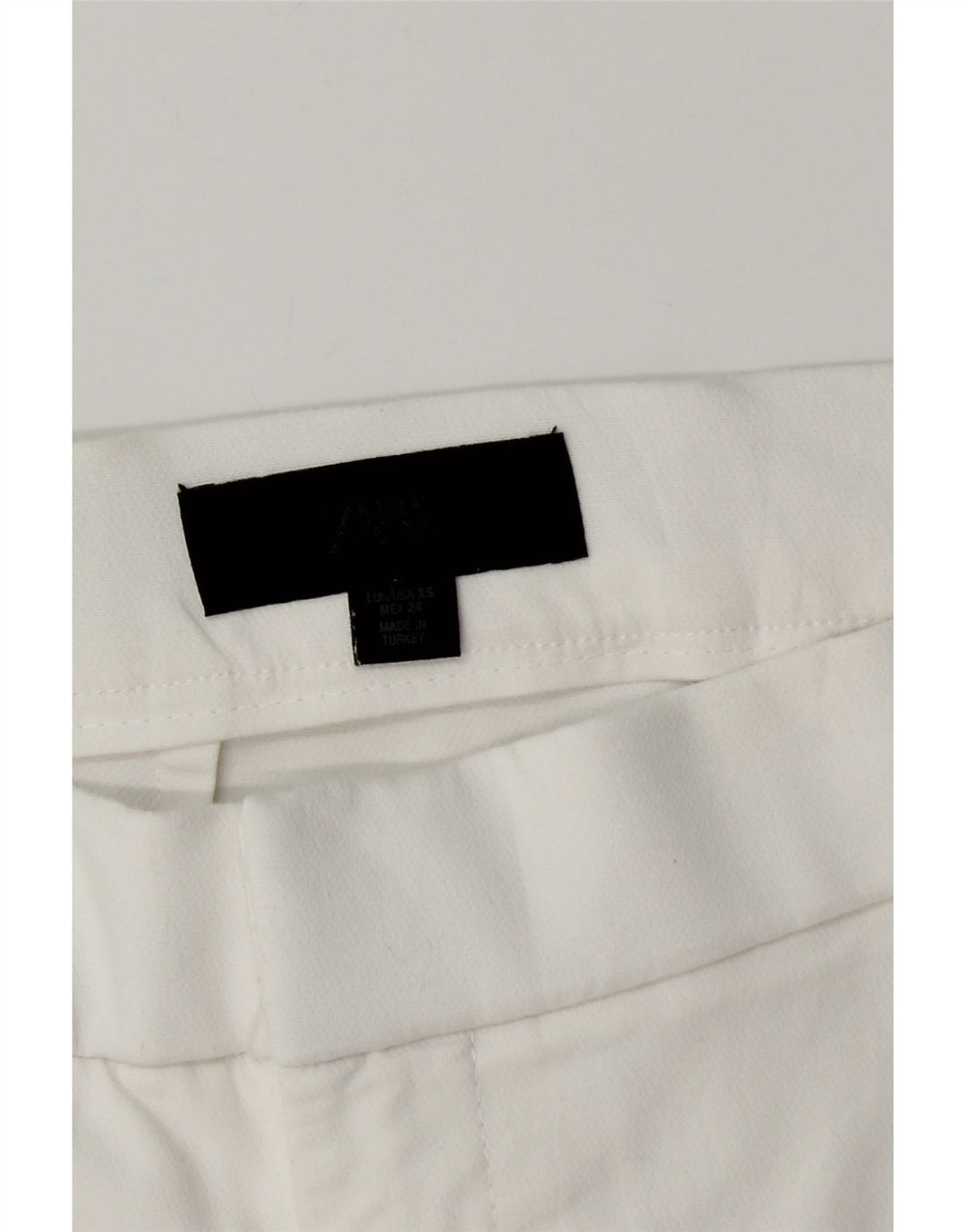 ZARA Womens Straight Cropped Trousers XS W26 L25 White