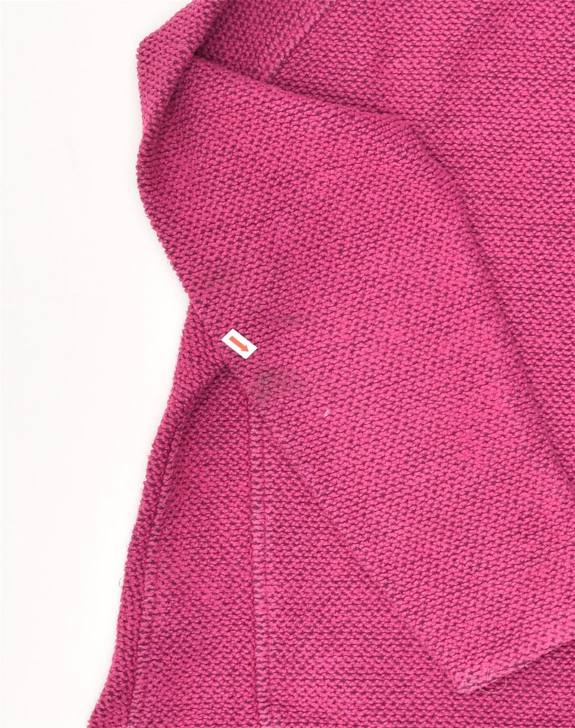 WEIRD FISH Womens Zip Neck Jumper Sweater UK 14 Large Pink Cotton | Vintage Weird Fish | Thrift | Second-Hand Weird Fish | Used Clothing | Messina Hembry 