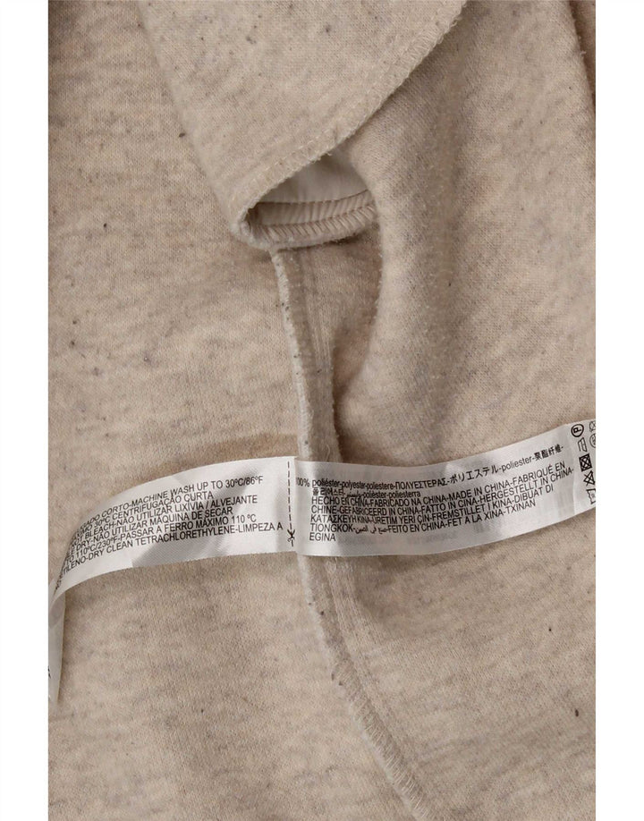Zara Womens Hooded Oversized Double Breasted Coat UK 10 Small Beige
