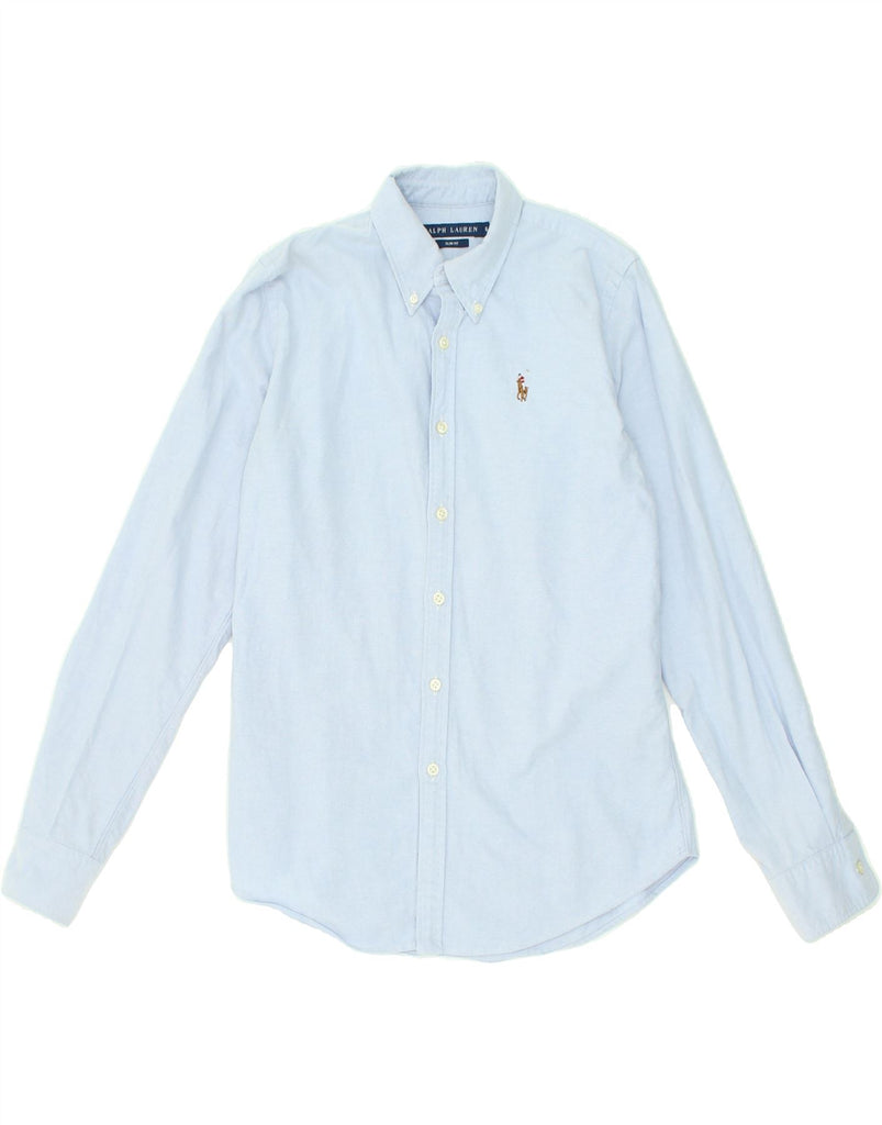 RALPH LAUREN Womens Shirt Size 6 Medium Blue Cotton | Vintage Ralph Lauren | Thrift | Second-Hand Ralph Lauren | Used Clothing | Messina Hembry 