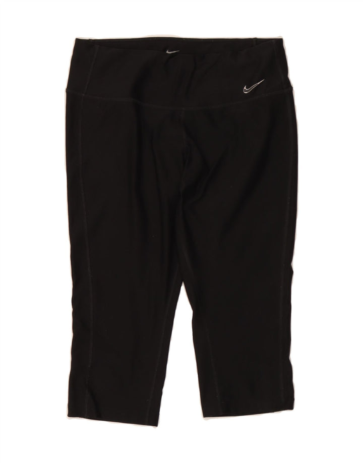 NIKE Womens Dri Fit Capri Leggings UK 10 Small  Black Polyester Vintage Nike and Second-Hand Nike from Messina Hembry 