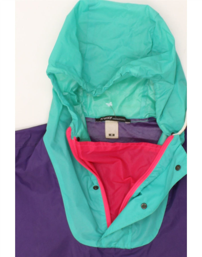 K-WAY Mens Hooded Pullover Rain Jacket UK 38 Medium Multicoloured | Vintage K-Way | Thrift | Second-Hand K-Way | Used Clothing | Messina Hembry 