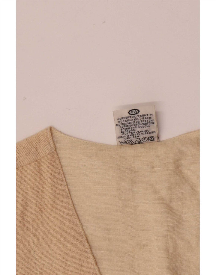 Avanti Mens Waistcoat Medium Beige Cotton