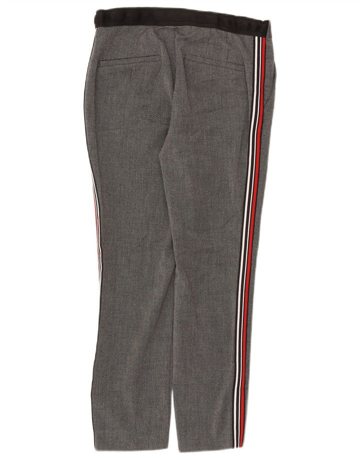 Zara Womens Cropped Trousers Medium W28 L25 Grey Polyester