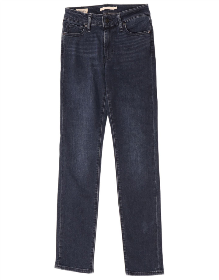 Levi's Womens 712 Slim Jeans W26 L30 Navy Blue Cotton