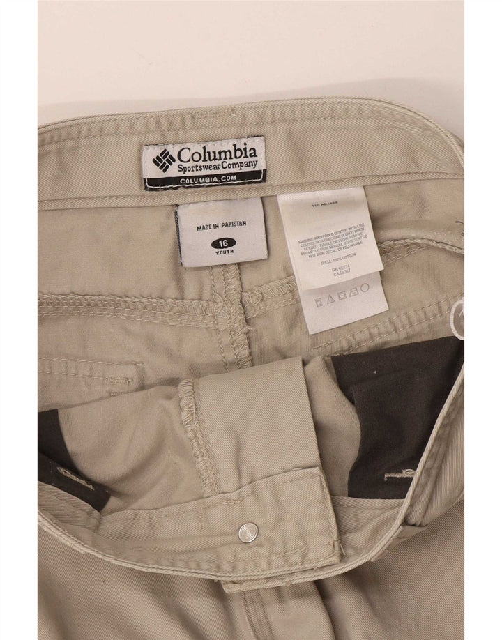 Columbia Boys Cargo Shorts 15-16 Years W30 Beige Cotton