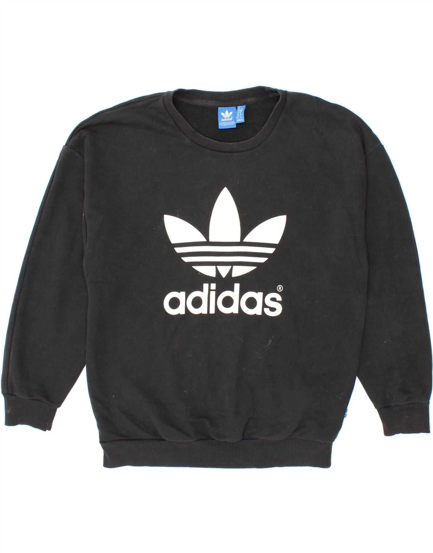 ADIDAS Womens Oversized Graphic Sweatshirt Jumper UK 10 Small