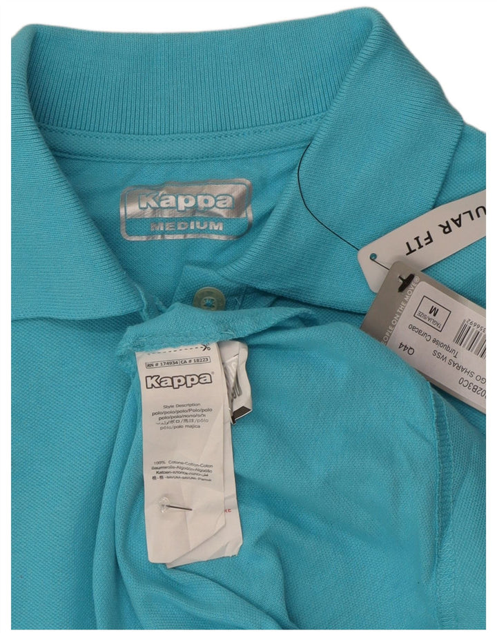 Kappa Womens Regular Fit Polo Shirt UK 14 Medium Blue Cotton