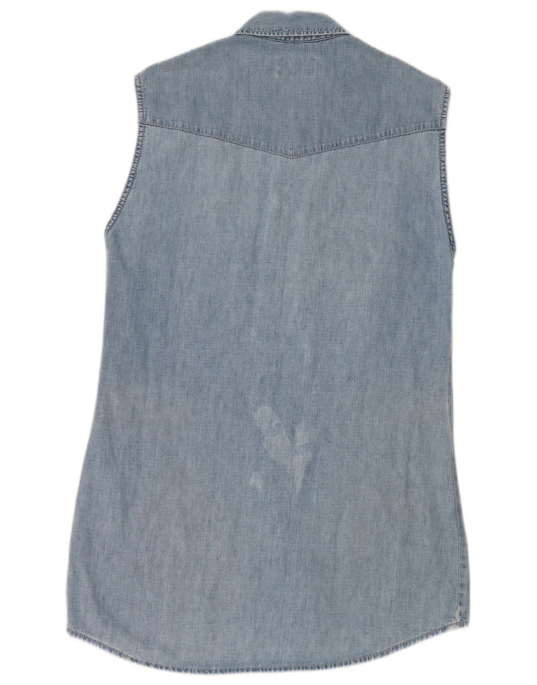 Mustang Womens Sleeveless Denim Dress UK 14 Medium Blue