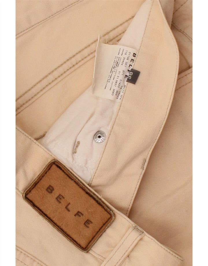 BELFE Mens Straight Casual Trousers W38 L32 Beige Cotton Vintage Belfe and Second-Hand Belfe from Messina Hembry 