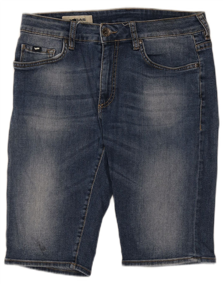 Gas Mens Denim Shorts W33 Medium Blue Cotton
