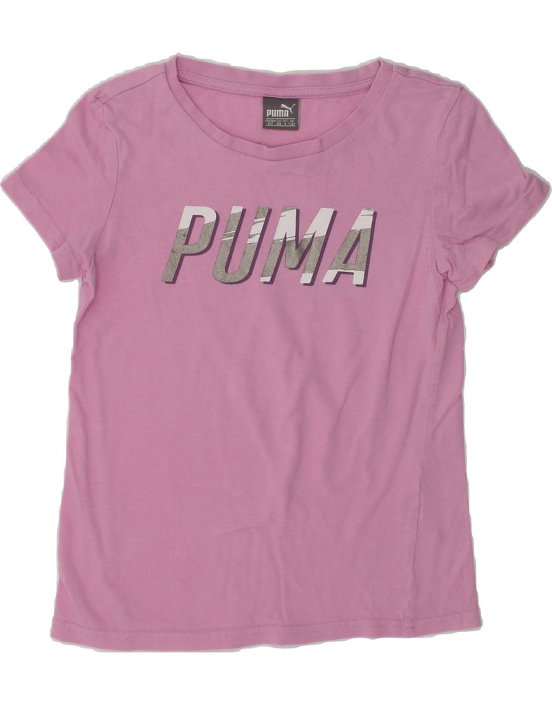 Girls Graphic T-Shirt Top 7-8 Years | Vintage Puma | Thrift | Second-Hand Puma | Used Clothing | Messina Hembry 