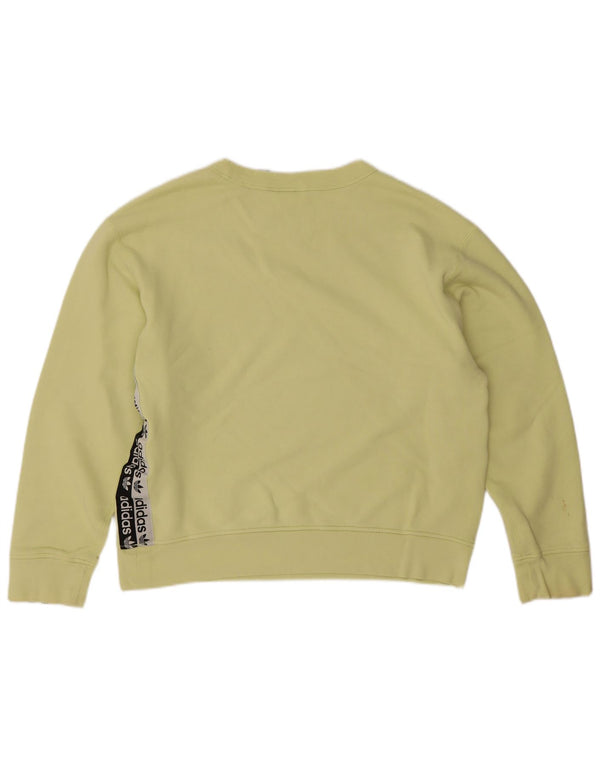 Adidas Mens Graphic Loose Fit Sweatshirt Jumper Small Green Cotton