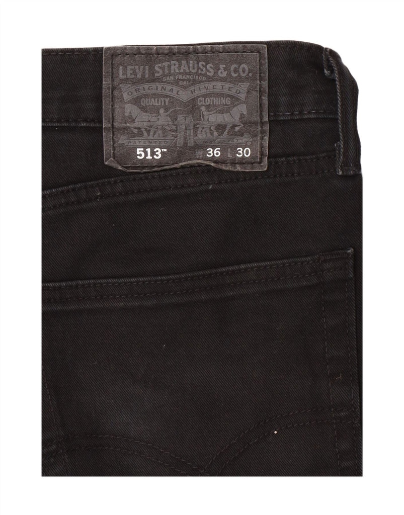 LEVI'S Mens 513 Slim Straight Jeans W36 L30 Black Cotton Vintage Levi's and Second-Hand Levi's from Messina Hembry 