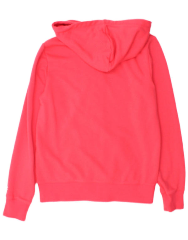 Champion Womens Zip Hoodie Sweater UK 10 Small Red Cotton