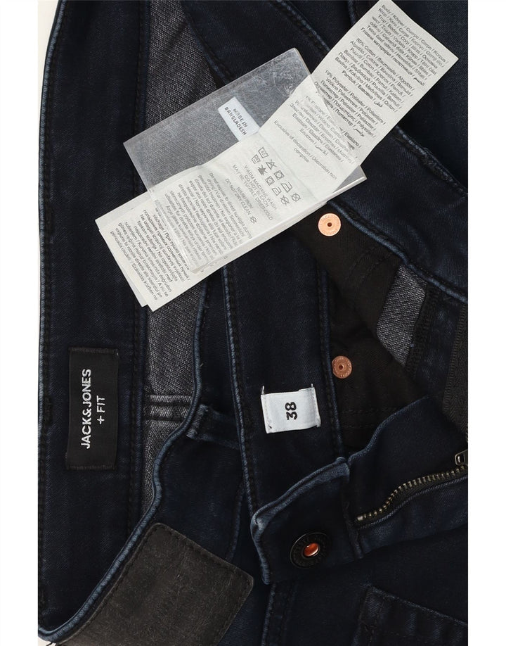 JACK & JONES Mens Denim Shorts W38 XL Navy Blue Cotton Vintage Jack & Jones and Second-Hand Jack & Jones from Messina Hembry 