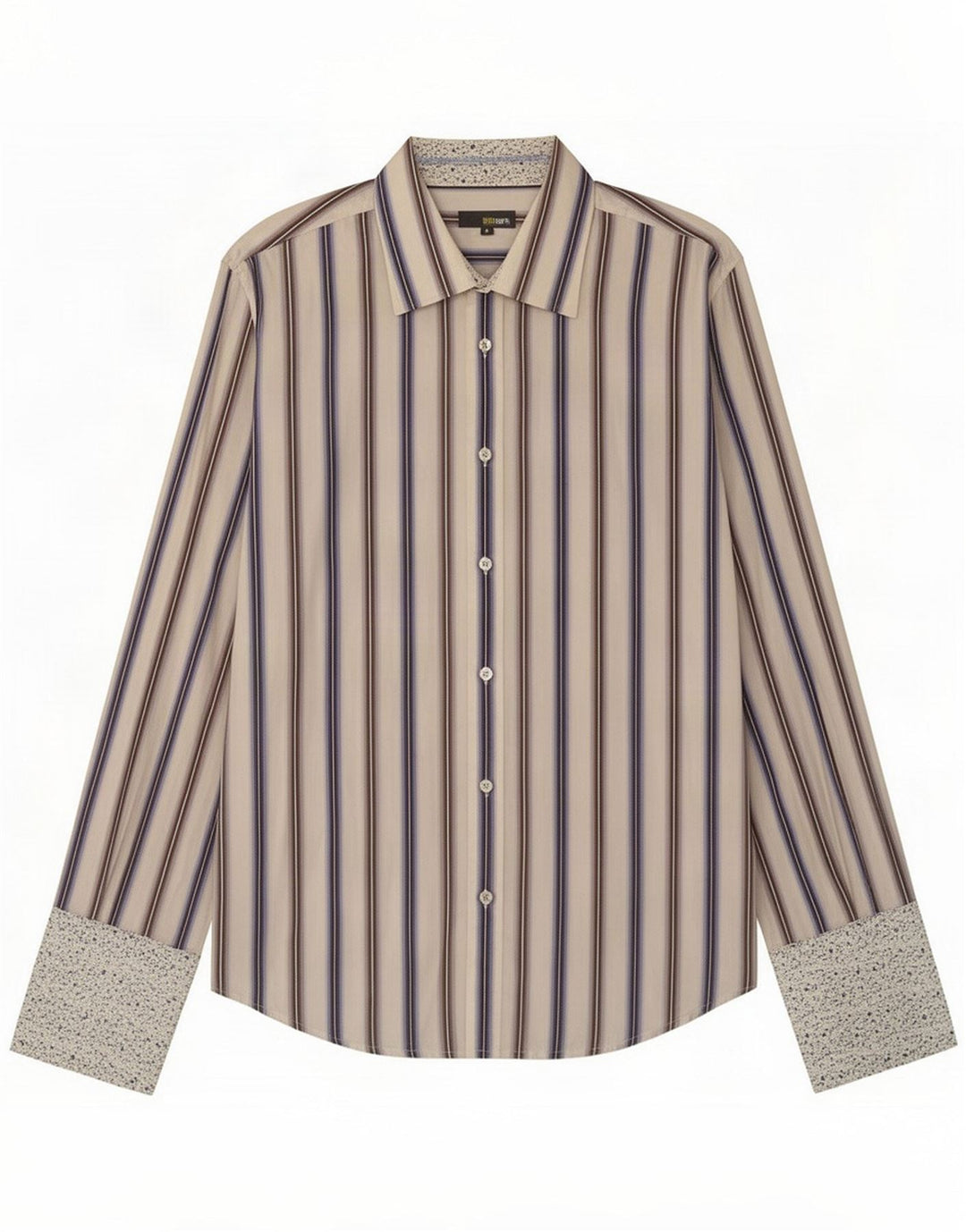 Peter Werth Mens Shirt Medium White Striped Cotton