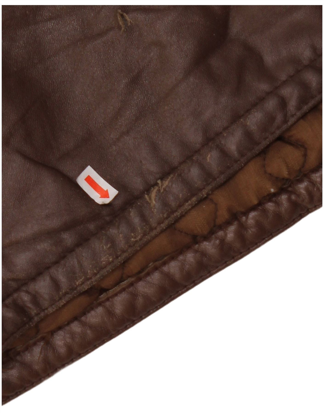 VINTAGE Mens Leather Jacket IT 56 3XL Brown