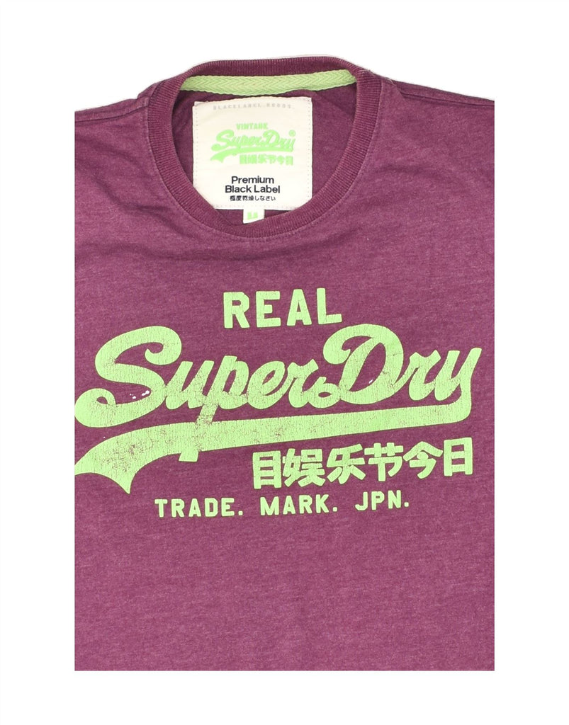 SUPERDRY Mens Graphic T-Shirt Top Medium Purple Cotton | Vintage Superdry | Thrift | Second-Hand Superdry | Used Clothing | Messina Hembry 