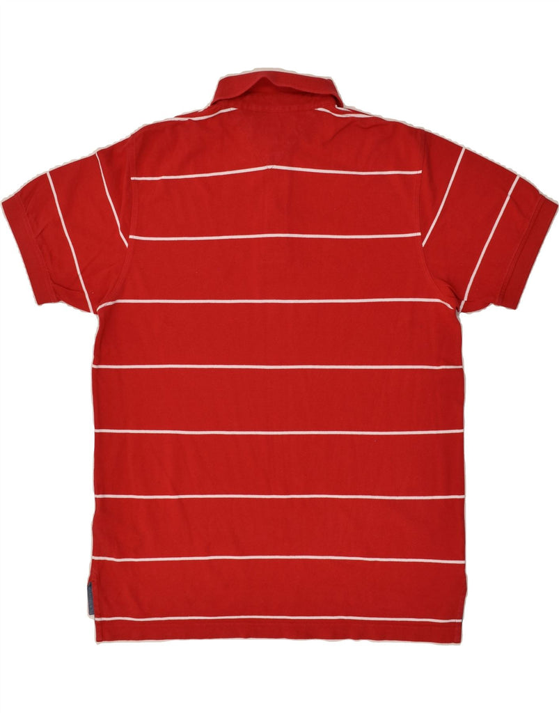 TOMMY HILFIGER Mens Polo Shirt Large Red Striped Cotton | Vintage Tommy Hilfiger | Thrift | Second-Hand Tommy Hilfiger | Used Clothing | Messina Hembry 