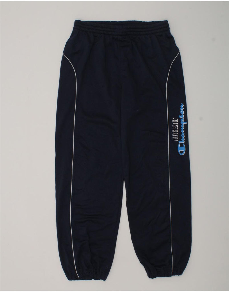 CHAMPION Boys Tracksuit Trousers Joggers 7-8 Years Small  Navy Blue | Vintage Champion | Thrift | Second-Hand Champion | Used Clothing | Messina Hembry 