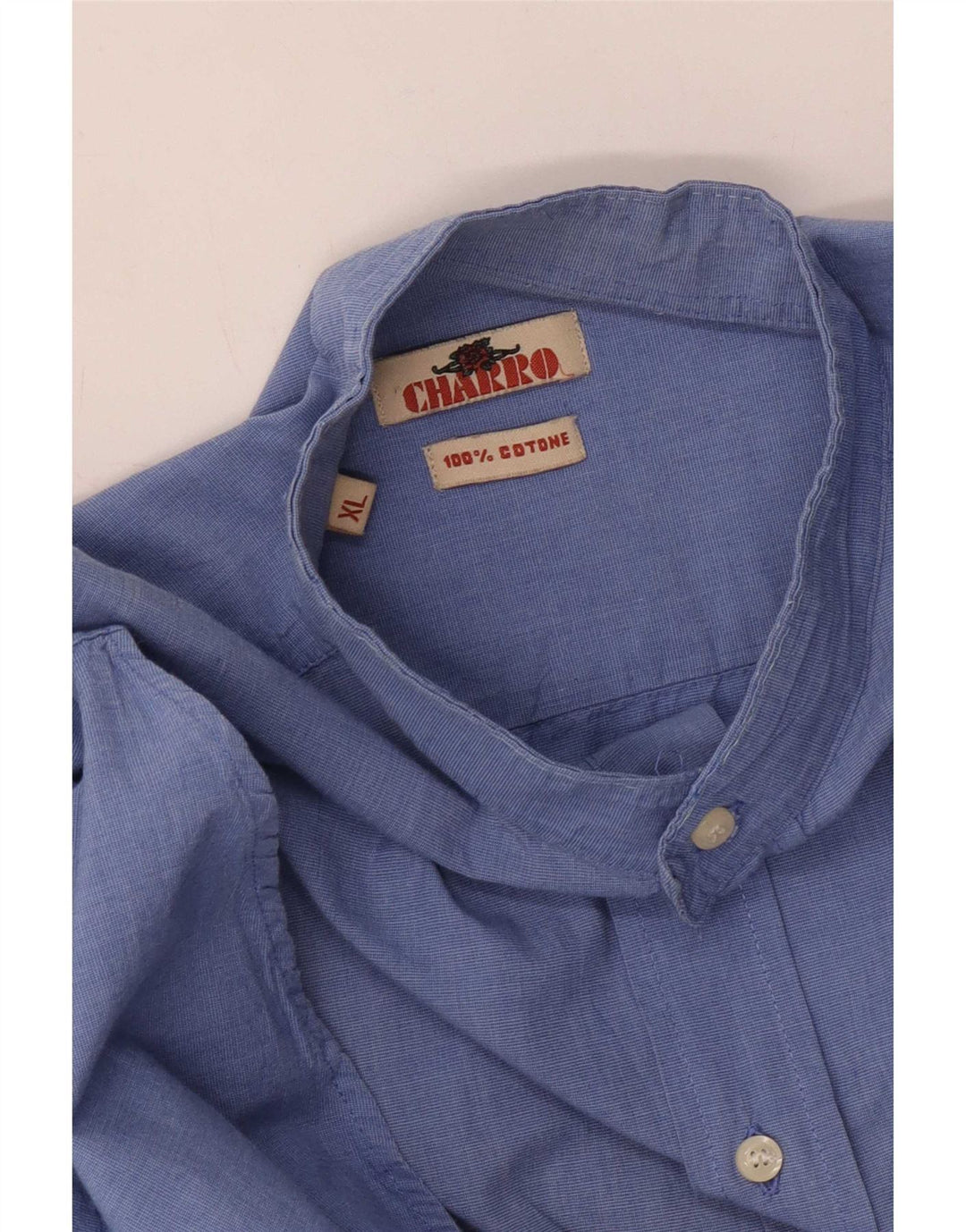 Charro Mens Shirt XL Blue Cotton