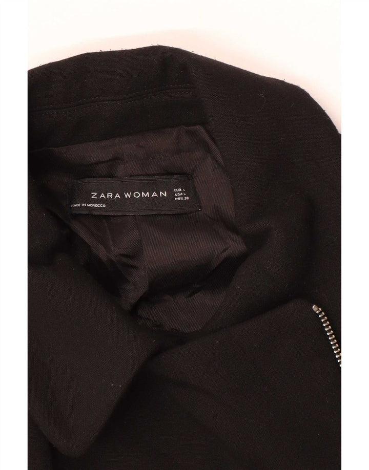 Zara Womens Overcoat UK 14 Large Black